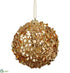 Silk Plants Direct Sequin Ball Ornament - Gold - Pack of 24