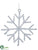 Snowflake Ornament - Clear White - Pack of 8