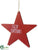 Wood Star Merry Christmas Ornament - Red White - Pack of 24