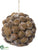 Pine Cone Ball Ornament - Brown Ice - Pack of 6