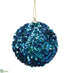 Silk Plants Direct Sequin Ball Ornament - Peacock - Pack of 24