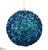 Sequin Ball Ornament - Peacock - Pack of 8