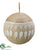 Ball Ornament - Natural White - Pack of 12
