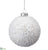 Beaded Ball Ornament - White - Pack of 24