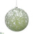 Snowflake Plastic Ball Ornament - Mint White - Pack of 8