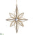 Glittered Star Ornament - Gold Silver - Pack of 12