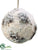 Faux Birch Ball Ornament - Natural Snow - Pack of 6
