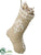 Stocking Ornament - Natural White - Pack of 6
