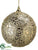 Lace Ball Ornament - Gold - Pack of 6