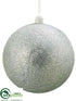 Silk Plants Direct Ball Ornament - Blue Clear - Pack of 6