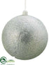 Silk Plants Direct Ball Ornament - Blue Clear - Pack of 6