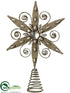 Silk Plants Direct Pearl Tree Topper Ornament - Antique Pearl - Pack of 2