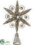 Silk Plants Direct Pearl Tree Topper Ornament - Antique Pearl - Pack of 2