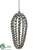 Finial Ornament - Silver Clear - Pack of 2