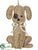Dog Ornament - Natural - Pack of 24