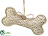 Silk Plants Direct Dog Bone Ornament - Natural Beige - Pack of 24