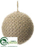 Silk Plants Direct Ball Ornament - Brown Natural - Pack of 12