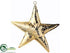 Silk Plants Direct Star Ornament - Gold - Pack of 4