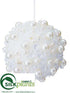 Silk Plants Direct Ball Ornament - Clear Pearl - Pack of 12