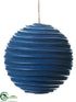 Silk Plants Direct Ball Ornament - Blue - Pack of 4