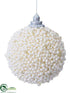 Silk Plants Direct Ball Ornament - Pearl - Pack of 12