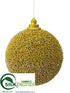 Silk Plants Direct Ball Ornament - Gold - Pack of 12