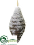 Silk Plants Direct Finial Ornament - Brown Snow - Pack of 12
