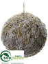 Silk Plants Direct Ball Ornament - Green Snow - Pack of 4