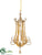 Rhinestone, Pearl Chandelier Ornament - Gold Pearl - Pack of 8