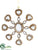 Snowflake Ornament - Gold Antique - Pack of 8