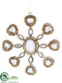 Silk Plants Direct Snowflake Ornament - Gold Antique - Pack of 8