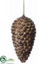 Silk Plants Direct Pine Cone Ornament - Brown Antique - Pack of 12