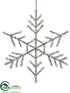 Silk Plants Direct Snowflake Ornament - Brown Ice - Pack of 6