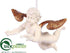 Silk Plants Direct Cherub Ornament - Gold Antique - Pack of 6