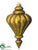 Finial Ornament - Gold Antique - Pack of 6