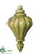 Finial Ornament - Green Antique - Pack of 6