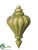 Finial Ornament - Green Antique - Pack of 6