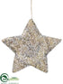 Silk Plants Direct Star Ornament - Beige - Pack of 12
