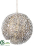 Silk Plants Direct Ball Ornament - Beige - Pack of 6