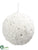 Ball Ornament - White Silver - Pack of 6