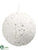 Ball Ornament - White Silver - Pack of 4