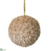 Silk Plants Direct Fur Ball Ornament Taupe - Assorted - Pack of 12
