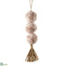 Silk Plants Direct Fur Ball Tassel Ornament - Topez - Pack of 12