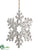 Snowflake Ornament - White Antique - Pack of 1