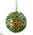 Sequin Ball Ornament - Green Gold - Pack of 12