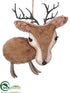 Silk Plants Direct Reindeer Ornament - Brown - Pack of 12