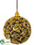 Ball Ornament - Black Gold - Pack of 6