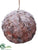 Ball Ornament - Brown Snow - Pack of 4