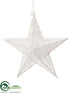 Silk Plants Direct Star Ornament - Clear - Pack of 3