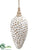 Pinecone Ornament - Beige - Pack of 12